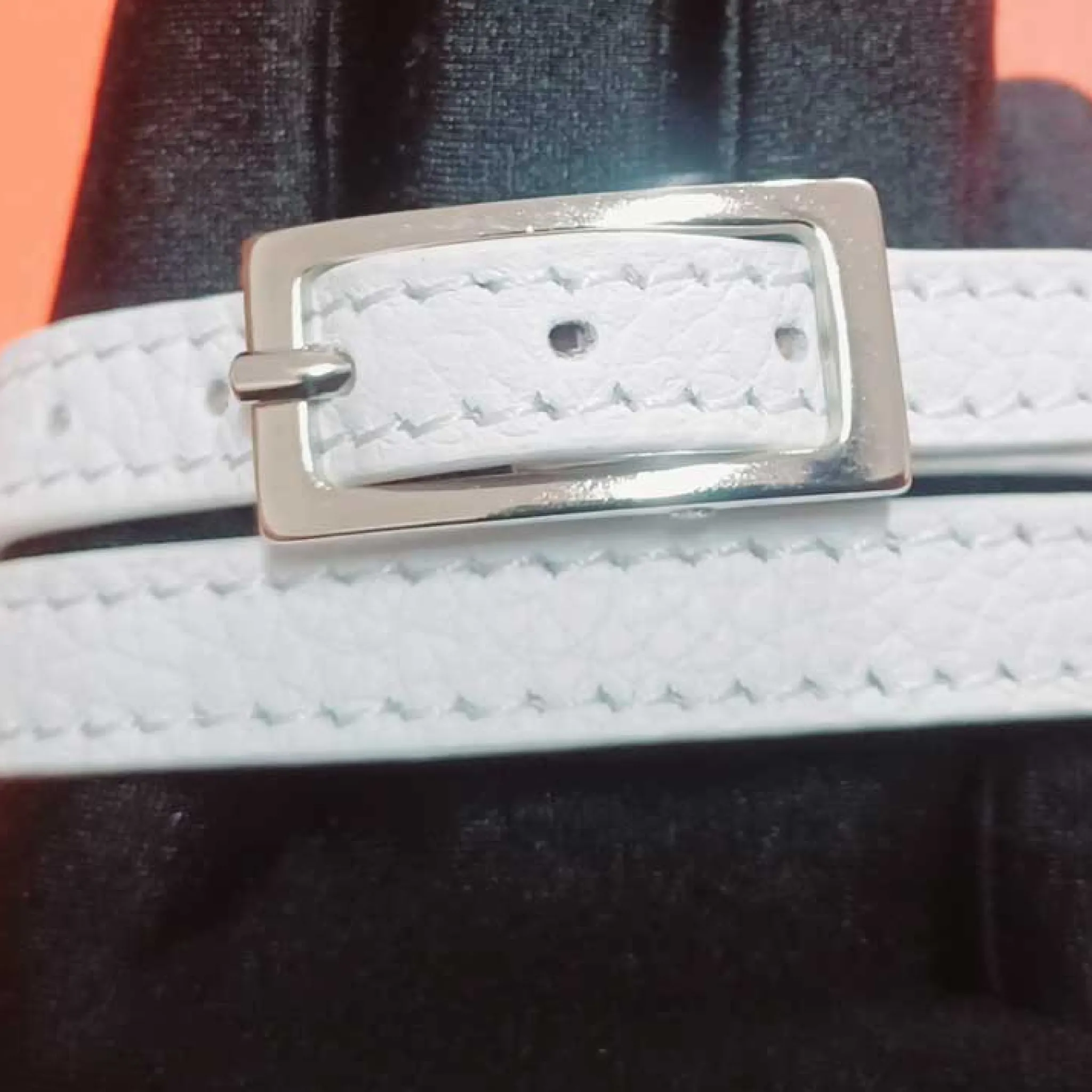 Maison Berthille Petits Accessoires / Bijouterie | Upcycling / Valorisation Responsable>Bracelet Double Tour en Cuir Grainé Blanc |