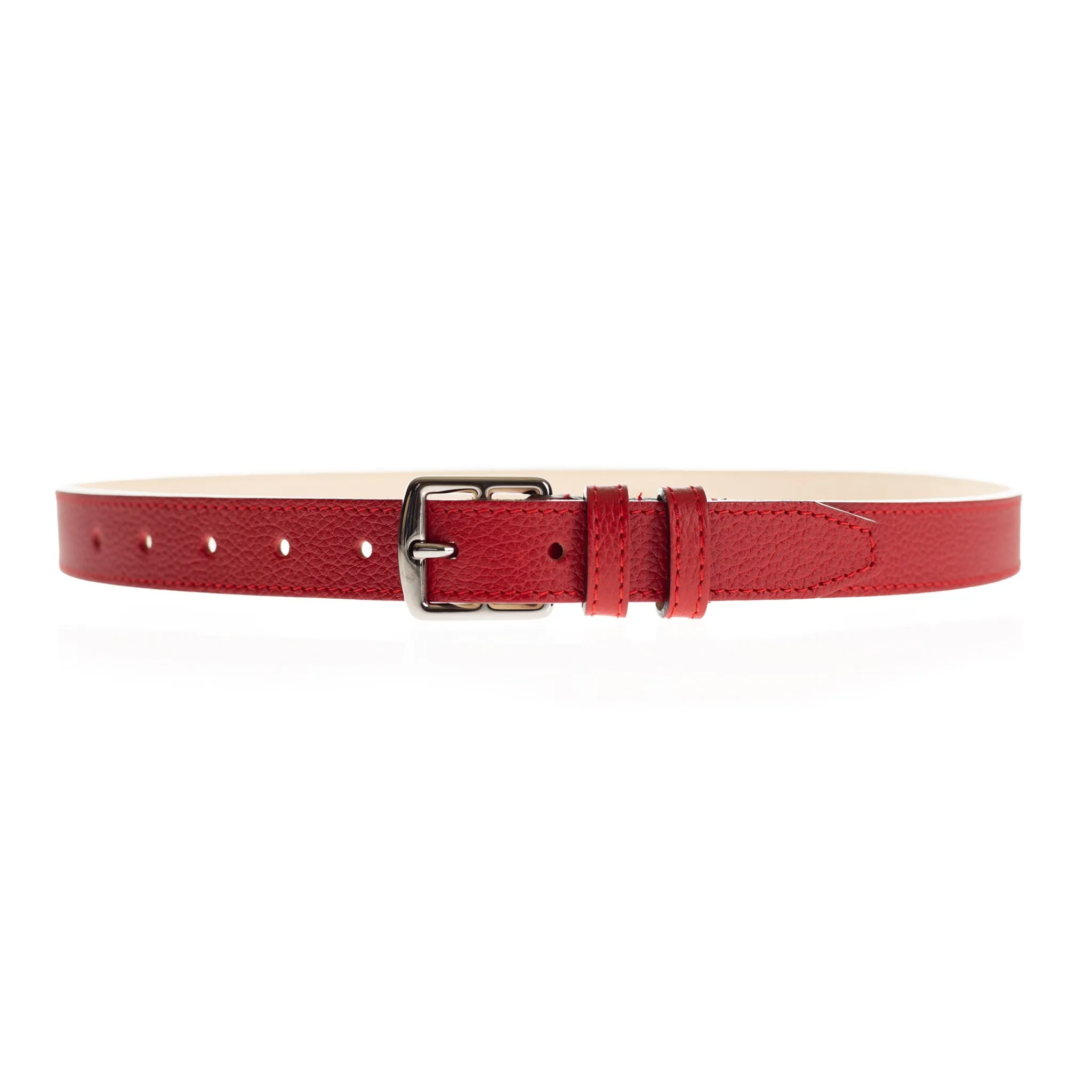 Maison Berthille Ceintures Cuir Grainé / Étrivières | Ceintures>Ceinture Mini Étrivière Cuir 25mm | Coloris au Choix | réf. 3601