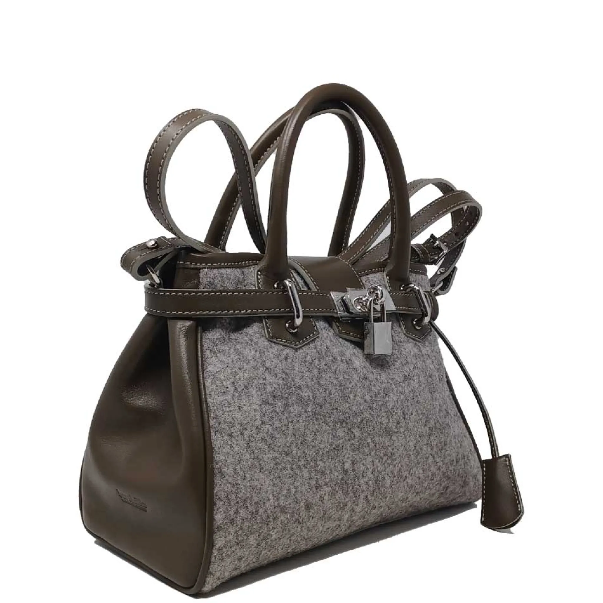 Maison Berthille Petits Sacs À Main | Sacs Bandoulière>Sac à main Mini Vendôme en Drap de laine et cuir | Capsule Hiver 2024-2025 Berthille