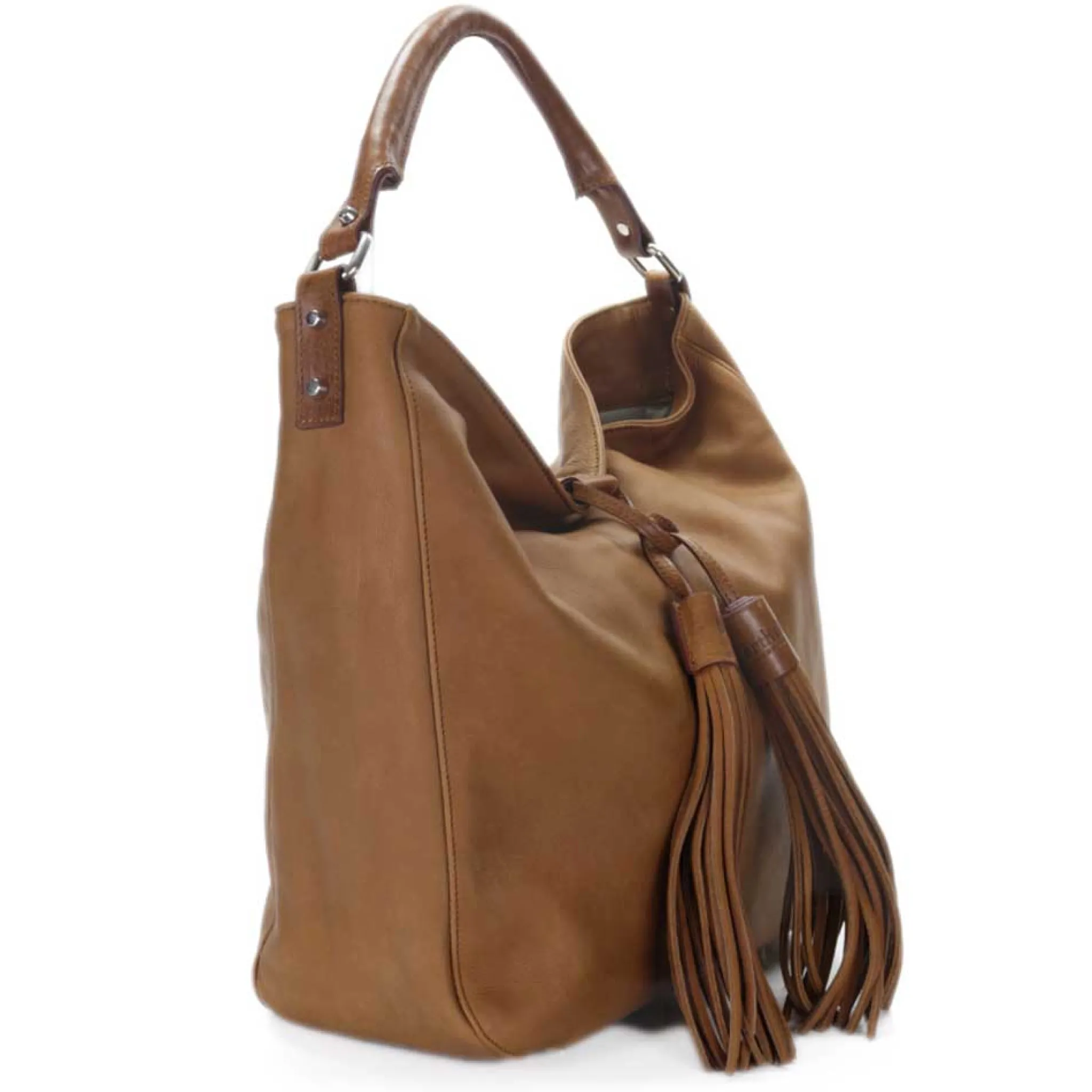 Maison Berthille Cabas & Grands Sacs À Main>Sac en Cuir Gras Marron | Porté Épaule | Hermine
