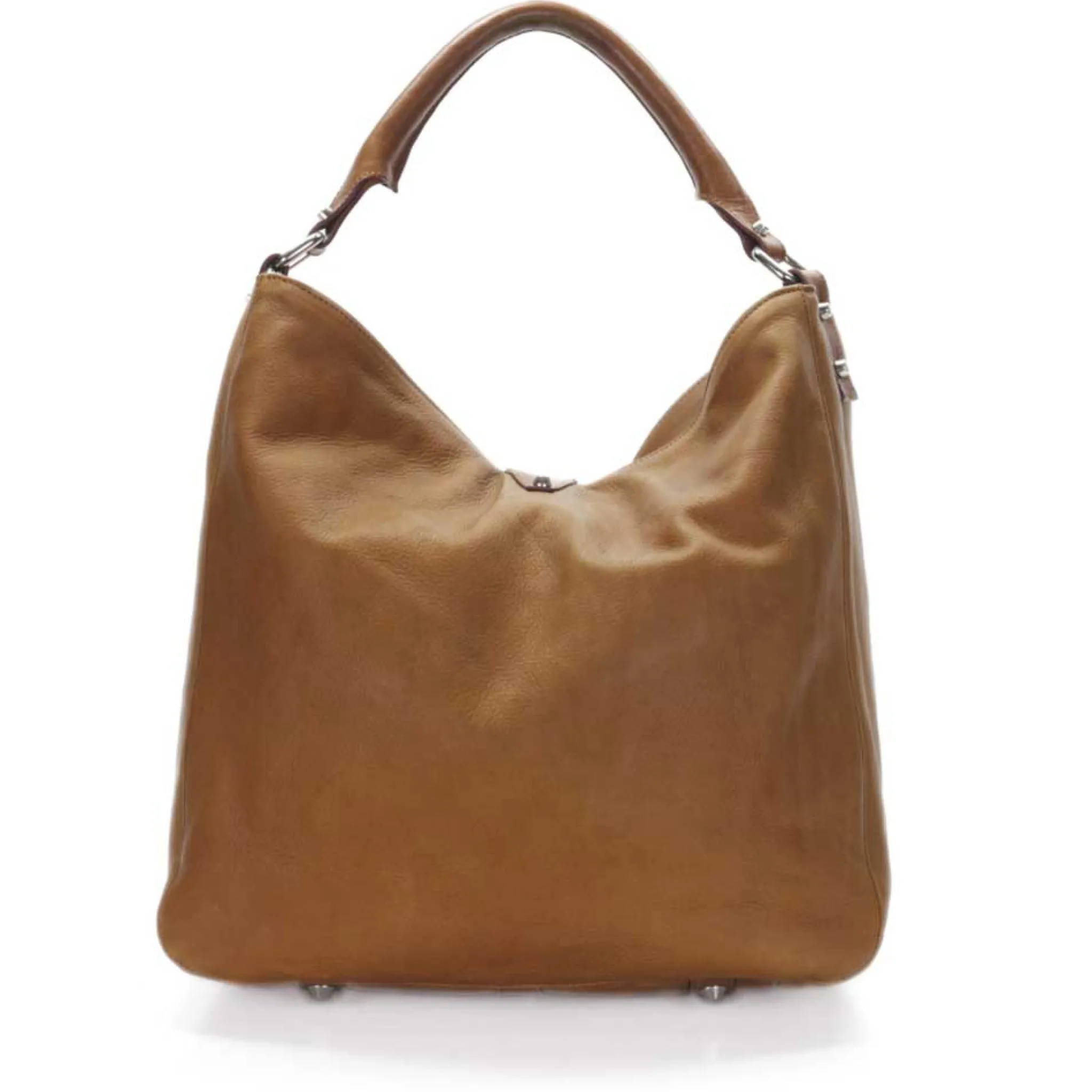 Maison Berthille Cabas & Grands Sacs À Main>Sac en Cuir Gras Marron | Porté Épaule | Hermine