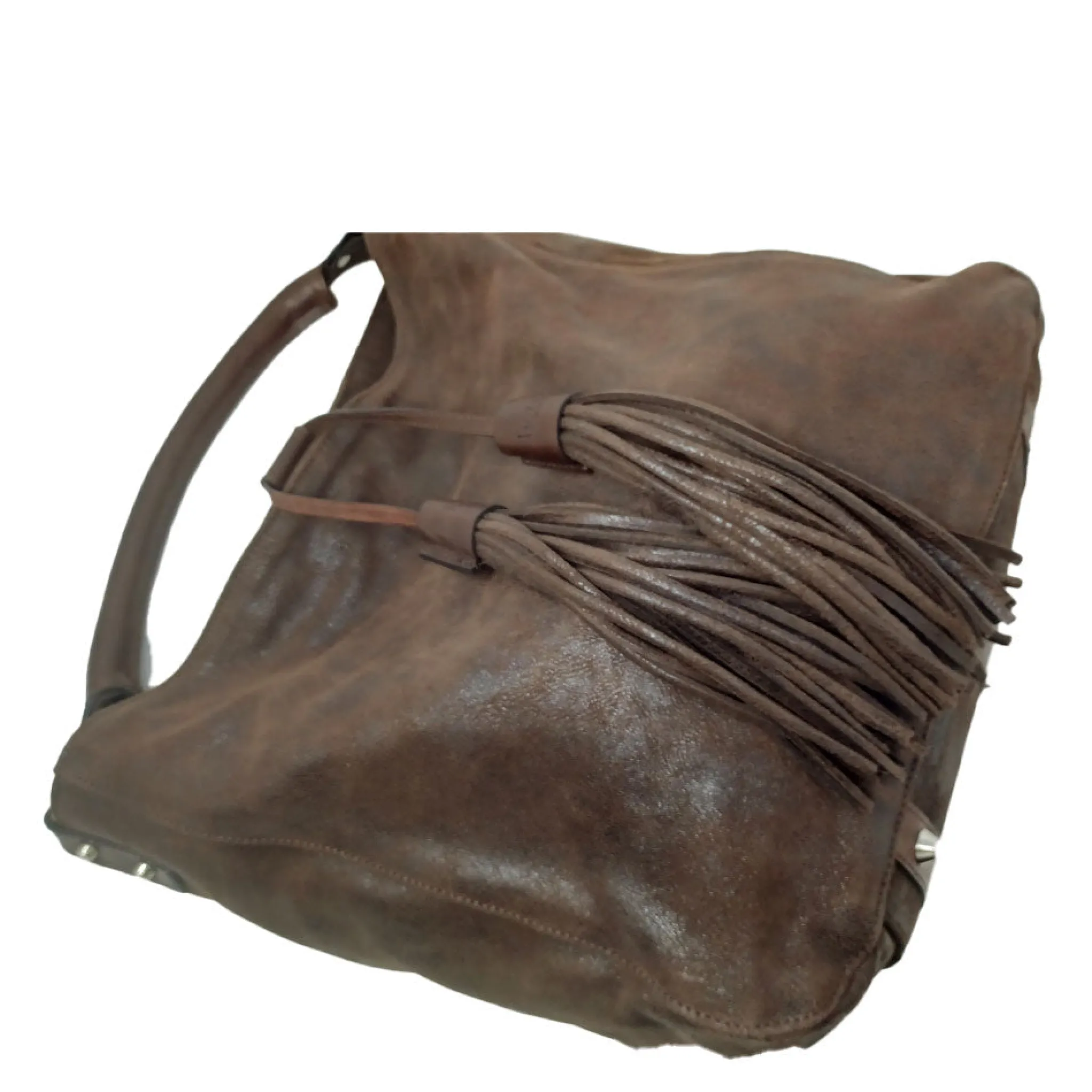 Maison Berthille Cabas & Grands Sacs À Main>Sac en Cuir Vieilli Marron | Porté Épaule | Hermine