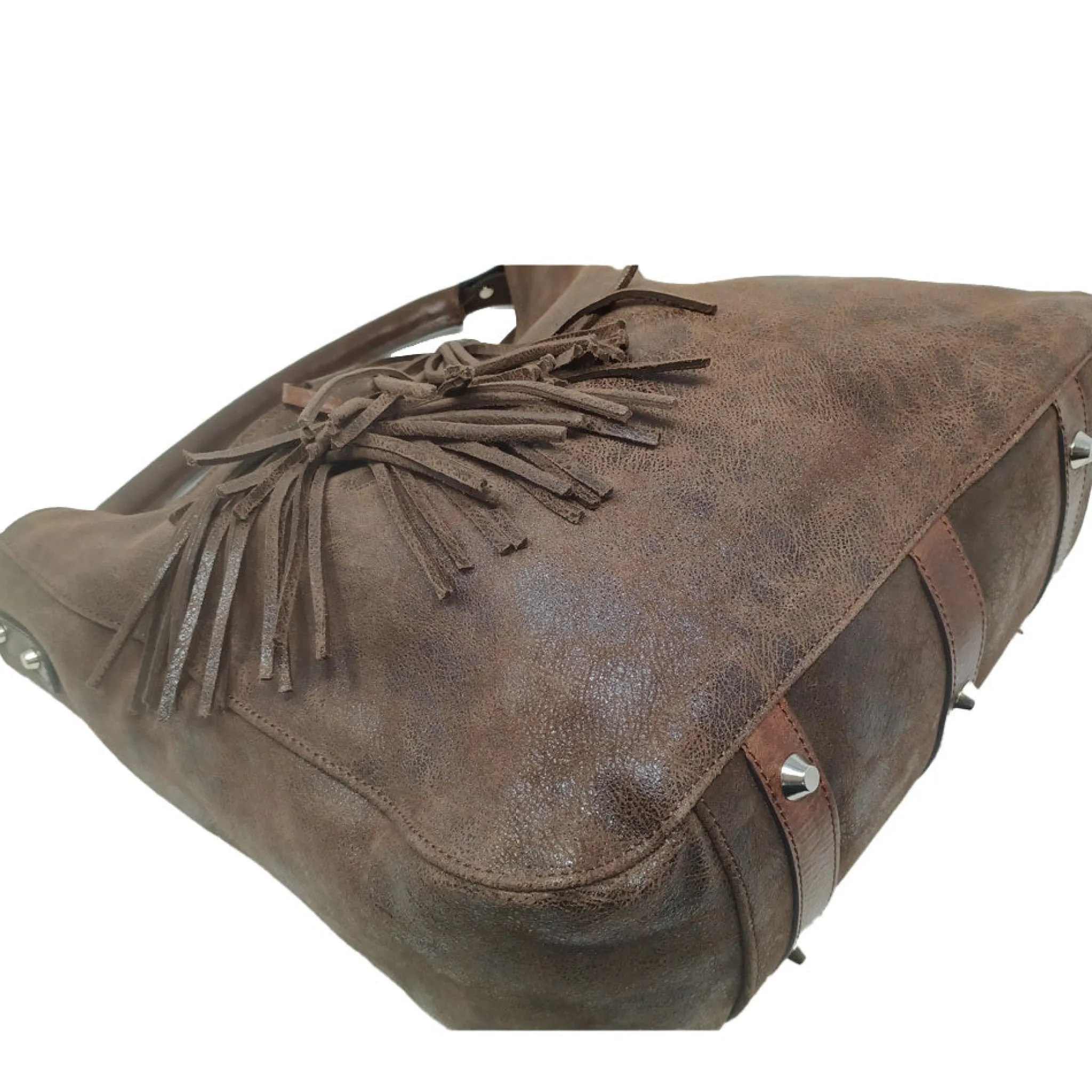 Maison Berthille Cabas & Grands Sacs À Main>Sac en Cuir Vieilli Marron | Porté Épaule | Hermine