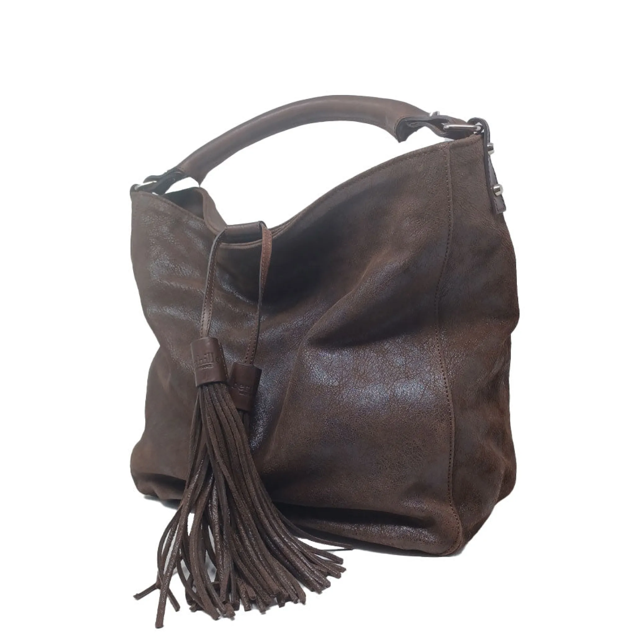 Maison Berthille Cabas & Grands Sacs À Main>Sac en Cuir Vieilli Marron | Porté Épaule | Hermine