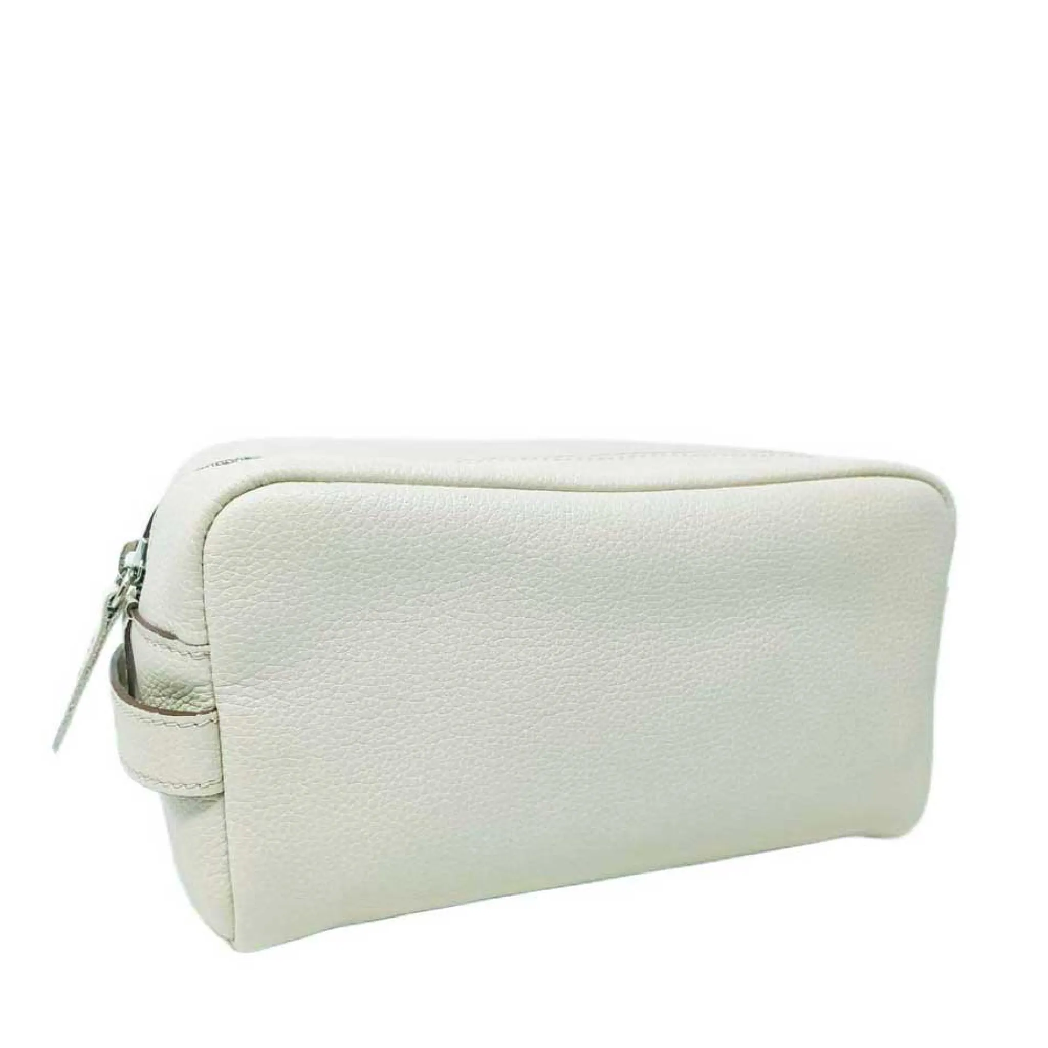 Maison Berthille Pochettes / Pochettes Porté Main Ou Bandoulière | Petite Maroquinerie / Accessoires Et Porte Monnaie>Trousse de toilette en cuir Blanc Pur |