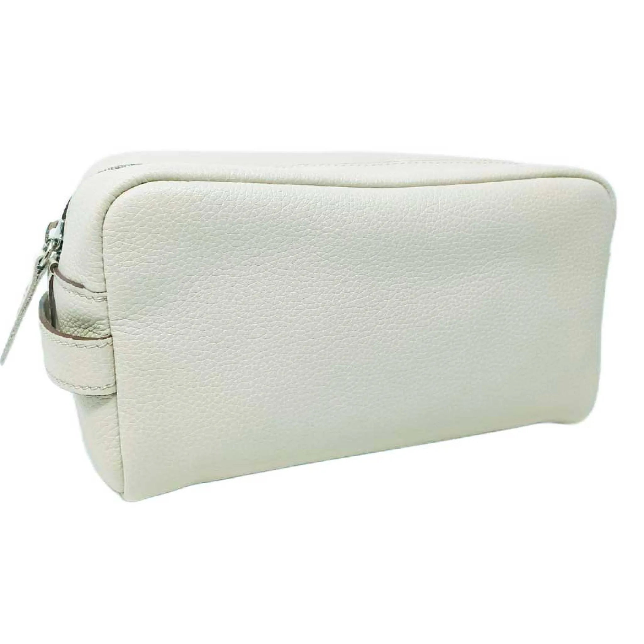 Maison Berthille Pochettes / Pochettes Porté Main Ou Bandoulière | Petite Maroquinerie / Accessoires Et Porte Monnaie>Trousse de toilette en cuir Blanc Pur |