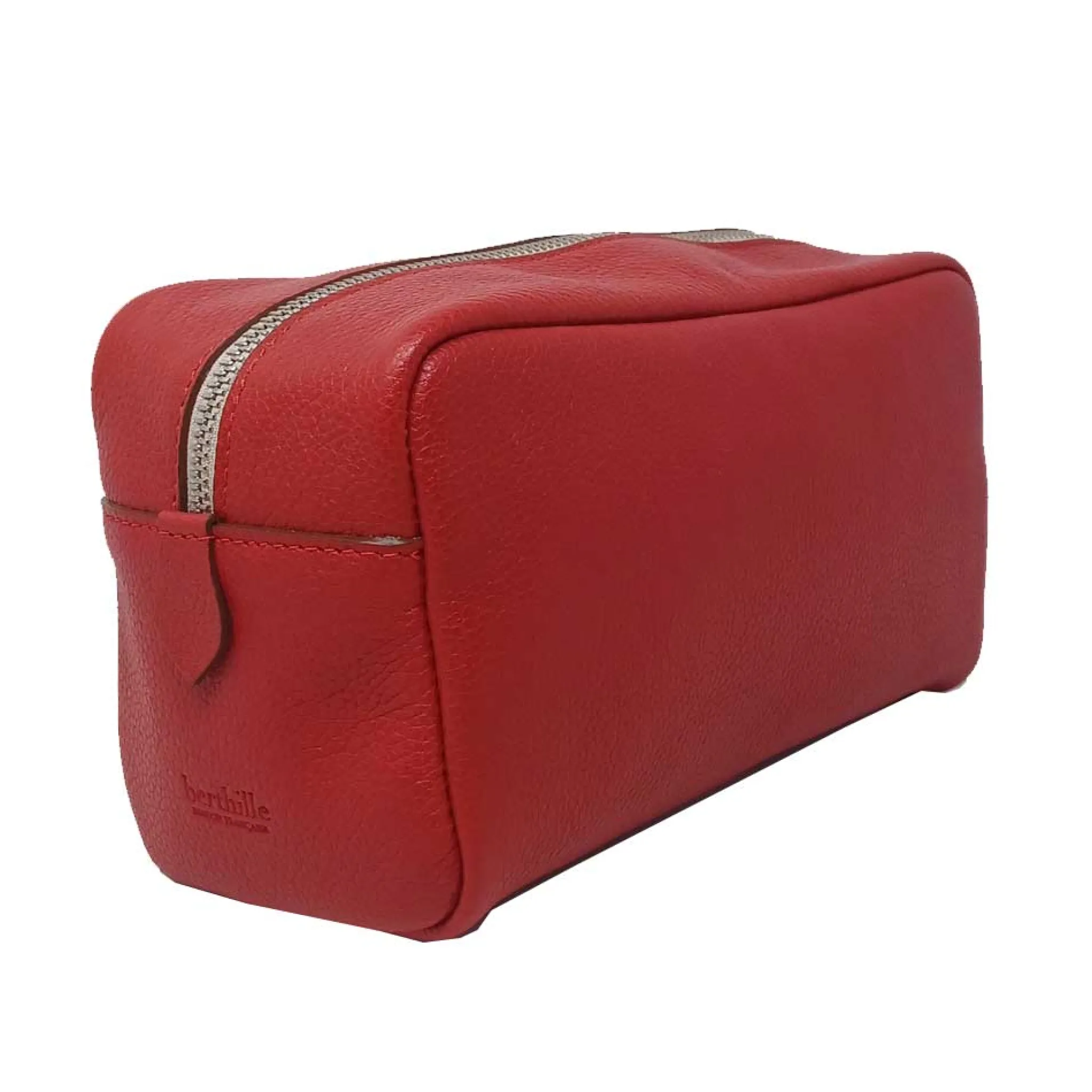 Maison Berthille Pochettes / Pochettes Porté Main Ou Bandoulière | Petite Maroquinerie / Accessoires Et Porte Monnaie>Trousse de toilette en cuir Rouge |